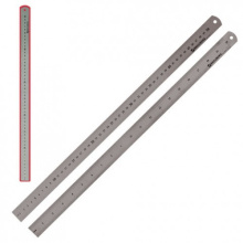 Линейка металлическая BRAUBERG 50см, упак. с европодвесом, арт. 210310