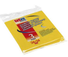 Салфетки бытовые, вискоза, 34х34см, 3 шт.