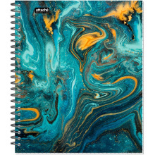 Бизнес-тетрадь А5, 96 л, кл., греб., ламин.обл. Attache Selection Fluid Бирюзовый, арт. 1061713