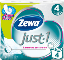 Туалетная бумага "ZewaJust1" 1*4 рул. 4 слоя