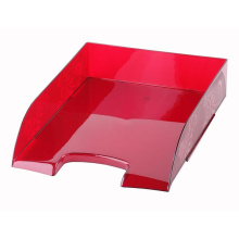 Лоток для бумаг горизонтальный OfficeSpace "Colorful", тонированный красный, арт. HT_33847