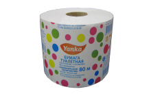 Бумага туалетная 80 м (в рулончиках)