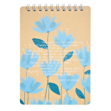 Блокнот А6, 100л. клетка спираль мягк 102х142мм Pastel голубые цветы N2659, арт. 1326432