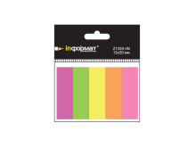 Закладки клейкие inФОРМАТ 15х50 мм 40 штх5 цв. неон бумажн., арт. Z1550-5N