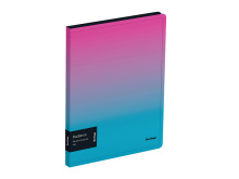 Папка c зажимом Berlingo "Radiance" А4, пластик,  17мм, 600мкм, с внутр. карманом, розовый/голубой градиент, арт. FSc_A4002