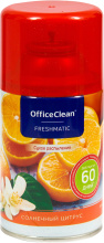 Освежитель воздуха "OfficeClean" сменные аэрозольные баллоны "Солнечный цитрус", 250 мл