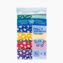 Губка для мытья посуды XL, 5 шт. (92х64х28)