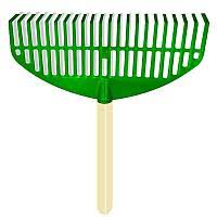 Грабли веерные пластмассовые 22 зуба "Гардения" 440х200 мм с черенком