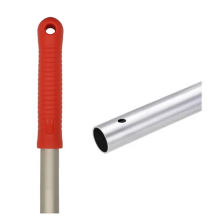 Ручка алюминиевая 140 см, красная рукоятка,арт. AE140R