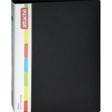 Папка на 4-х кольцах пласт. 25/32мм А4 ATTACHE F504/07 черная Р, арт. 50256