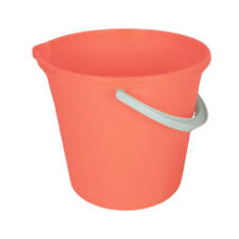 Ведро пищевое 10л с носиком, коралловый, арт. MPG0118