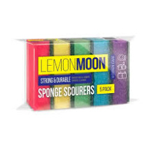 Губка для посуды Lemon Moon 96х64х27, поролон, 5 шт./упак., арт. L005