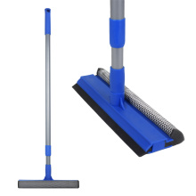 Окномойка "Мамонтенок-чистолюб" 25см с телескоп. ручкой, длина 120 см, голубая