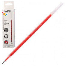 Стержень гелевый, КРАСНЫЙ, игольчатый пиш.узел 0.5мм, длина 130 мм, арт. М-7943-72