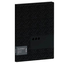 Папка с 20 вкладышами Berlingo "DoubleBlack", 17мм, 600мкм, черная, с внутр. карманом, с рисунком, арт. DB4_10701