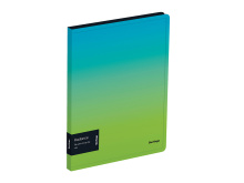 Папка c зажимом Berlingo "Radiance" А4, пластик,  17мм, 600мкм, с внутр. карманом, голубой/зеленый градиент. арт. FSc_A4003