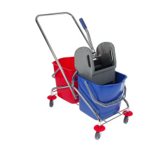 Тележка уборочная двухведерная 2*23л (металл) с отжимом, арт. Н0204