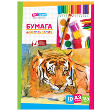 Папка для рисования А3, ArtSpace, 10 л, 120г/м2, арт. Пр10А3_6647