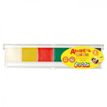 Акварель Каляка-Маляка квадр. кювет 6 цв. без кист. пласт.уп. с европодвесом, арт. АМККМ06Е