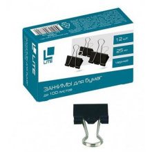 Зажим LITE черный металл 25 мм, арт. Z25L-12K