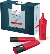 Маркер текстов. LOREX NOTE IT 1-5 мм красн. скошенный, арт. LXTMNI-R