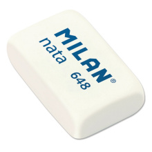 Ластик пластиковый Milan nata 648 белый 3,1х1,9х0,9, арт. 973217