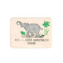 Ластик KOH-I-NOOR ELEPHANT 300/80 каучук 26х19х8 мм белый прямоуг., арт. 300/80