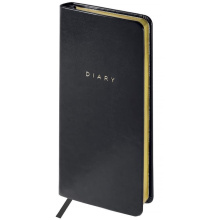 Еженедельник недатированный, карманный, 64л., кожзам, OfficeSpace "Windsor ", черный, зол.срез, арт.  Wn7v_25269