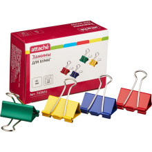 Зажим для бумаг 41 мм Attache Economy, цветные, в картонной коробке, 1шт, арт. 1108493