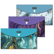 Папка-конверт на кнопке А4 Attache Selection Fluid, 1шт, в ассортименте, арт. 1046536