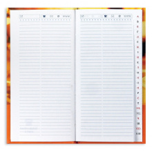 Телефонная книга 7БЦ с выбр. лак. обл, А5, 100х210мм, 80 л, клей, в ассорт., арт. 84102