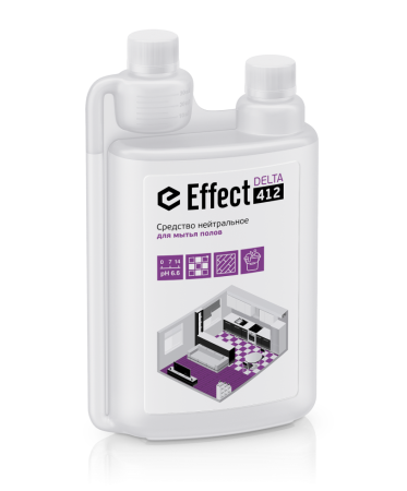 Средство нейтральное "EFFECT ДЕЛЬТА 412" для мытья полов, 1 000мл