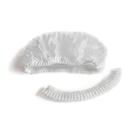 Шапочка одноразовая из нетканого материала типа "Шарлотта" (белый)