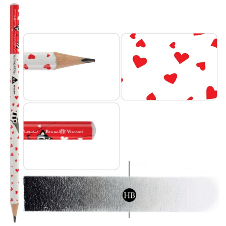 Карандаш чернографитовый Happy Graphix HB, б/ластика, 21-0030/33, арт. 1111360