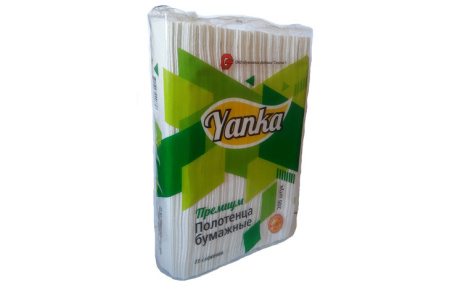 Полотенца бумажные ZZ-сложения "Премиум" (230х230)