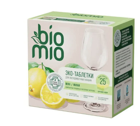 Таблетки для посудомоечной машины "BioMio" Бергамот и Юдзу, 25 шт.
