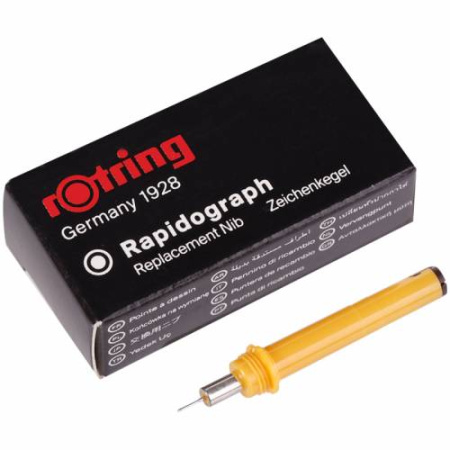 Рапидограф Rotring 0.3 мм, пластик, корпус, картридж с чернилами, арт. 1903238