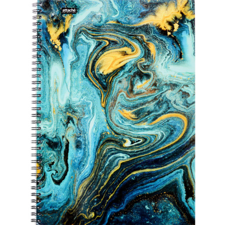 Бизнес-тетрадь А4, 96 л, кл., греб., ламин.обл. Attache Selection Fluid Бирюзовый, арт. 1061716