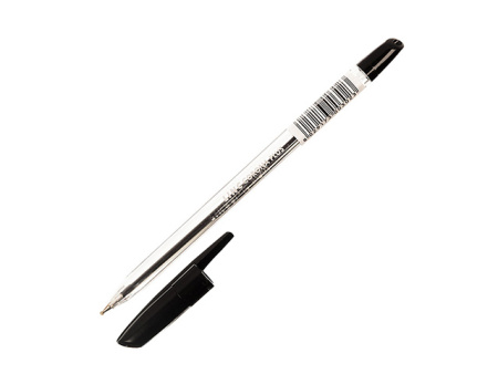 Ручка шарик. CORONA PLUS 0,7 мм черный прозр. корп.,  арт. 3002N/black