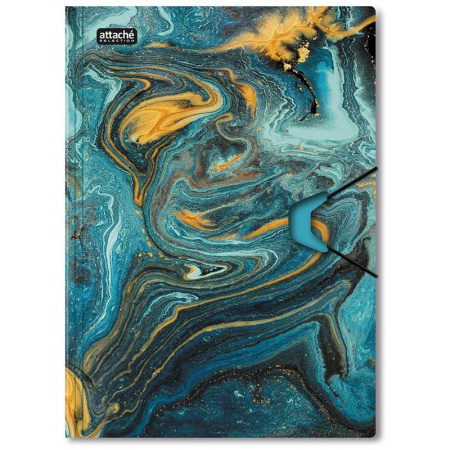 Папка на резинках Attache Selection, Fluid, бирюзовая, арт. 1046528