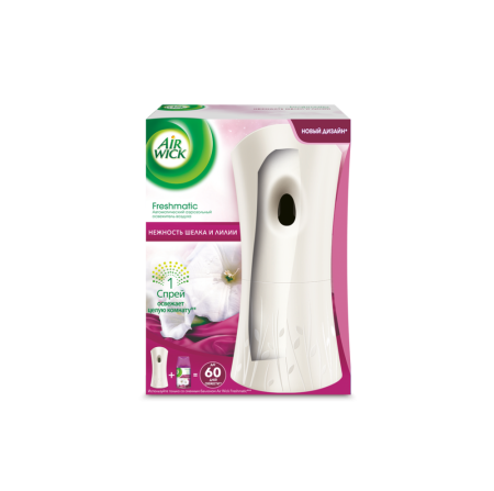 Освежитель воздуха "Air Wick Freshmatic" Нежность шелка и Лилии, в комплекте со сменным баллоном, 250 мл