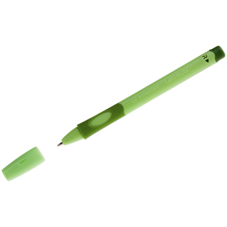 Ручка шариковая Stabilo "LeftRight" для правшей, синяя, 0,8мм, грип, зеленый корпус, арт. 6328/2-10-41