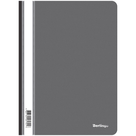 Папка-скоросшиватель пластик. перф. Berlingo, А4, 180 мкм, черная, арт. ASp_04201