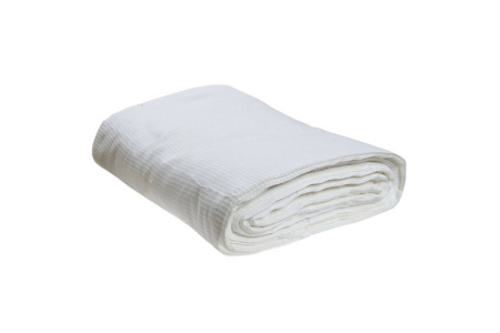 Ткань вафельная, х/б, отбеленная, техническая, ширина 45+/-2см, плотность 120+/-5 г/м2 в рулонах по 60 п/м