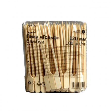 Пика Гольф 12см 100 шт. БАМБУК