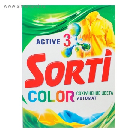 Средство моющее синтетическое порошкообразное универсальное Sorti COLOR Автомат, 350 г