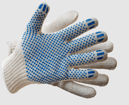 Перчатки х/б 116 текс 10 кл 5-нитка с ПВХ