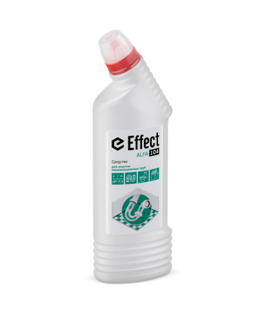 Средство для очистки канализационных труб ТМ "Effect" АЛЬФА 104, 750 мл